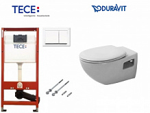КОМПЛЕКТ УНИТАЗ+ИНСТАЛЛЯЦИЯ DURAVIT COLOMBA 25470900000 С КРЫШКОЙ DURAPLUS 0064290000 SOFT-CLOSE + ИНСТАЛЛЯЦИЯ TECEBASE 9.400.000