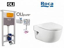 ИНСТАЛЛЯЦИЯ OLI 120 PLUS OLIPURE 152972+УНИТАЗ ROCA MERIDIAN-N COMPACTO A34H248000 С СИДЕНЬЕМ SOFT-CLOSE