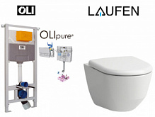 ИНСТАЛЛЯЦИЯ OLI 120 PLUS OLIPURE 152972+УНИТАЗ LAUFEN PRO RIMLESS H8619570000001 С СИДЕНЬЕМ SOFT-CLOSE